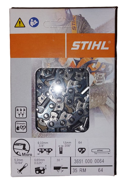 STIHL Kette 1/4"  Rapid Micro Spezial (RMS), 1,3 mm, 64 TG Carving